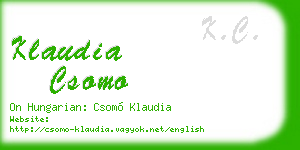 klaudia csomo business card