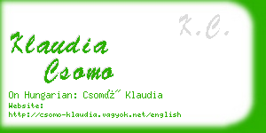 klaudia csomo business card